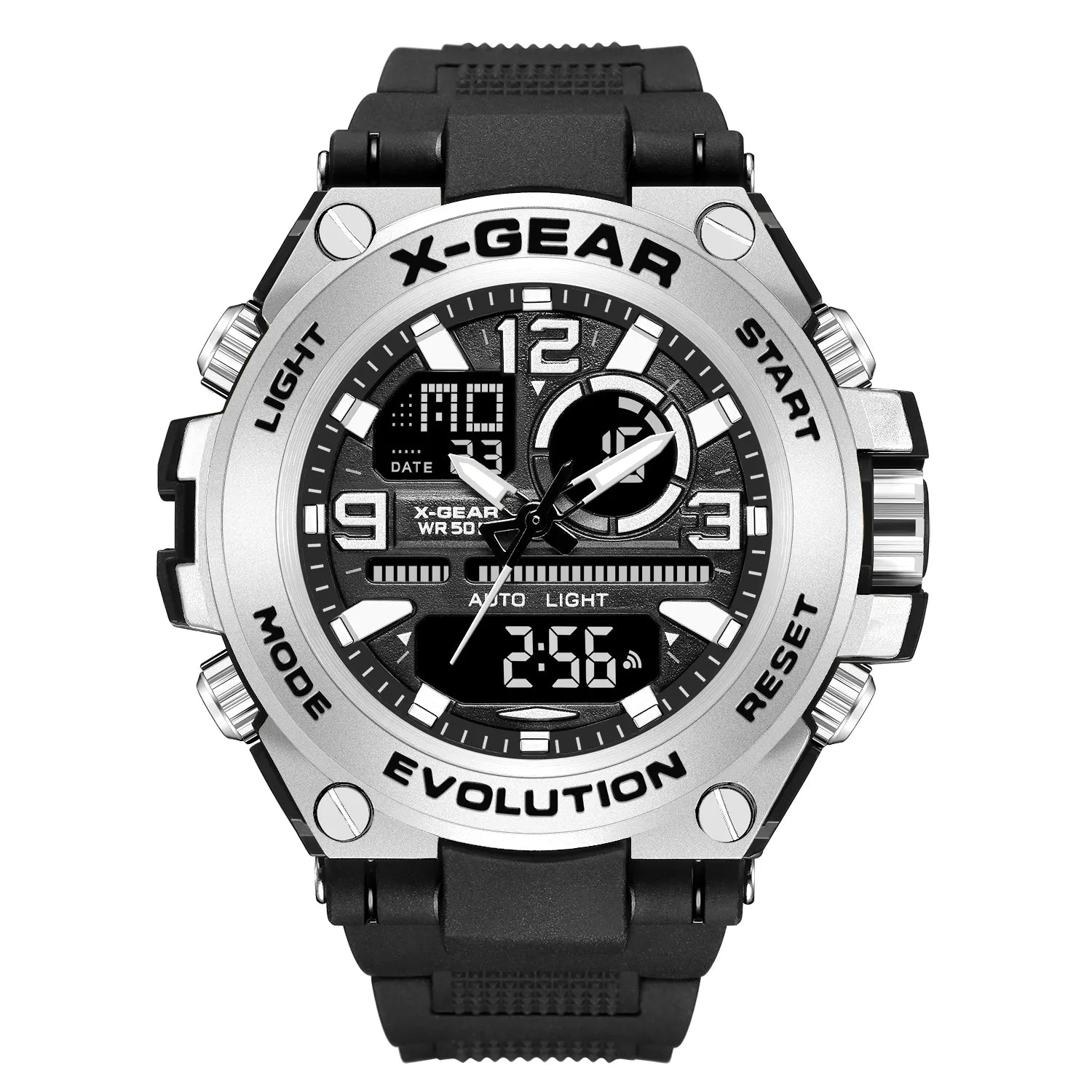 X Gear Top Brand Men s 5ATM Waterproof Sports Watch Analog Digital